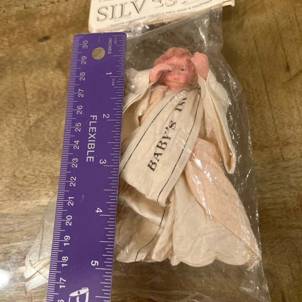Vintage Silverstri baby’s first ornament